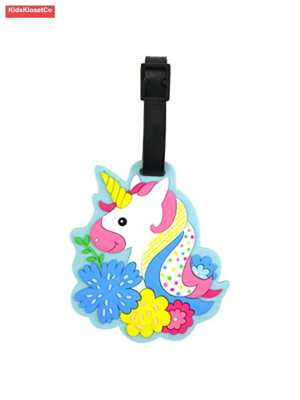 Cute Unicorn Silicone Luggage Tag for Suitcase Backpack Travel ID Tag